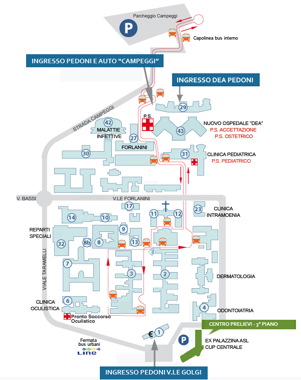 mappa centro prelievi