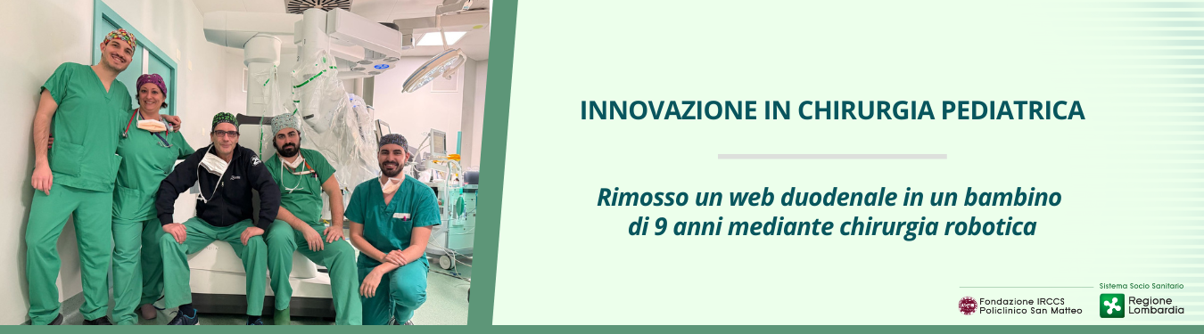 Innovazione in Chirurgia Pediatrica: rimosso un web duodenale in un bambino di 9 anni mediante chirurgia robotica