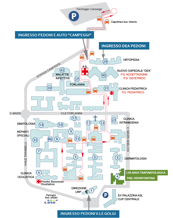 Mappa LSR Area Trapiantologica